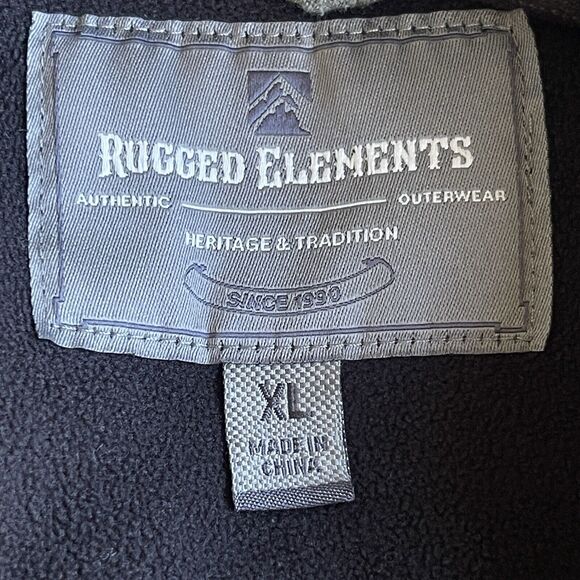 Rugged Elements Flannel Shirt Mens Extra Large XL Brown Plaid Lined Button Up - Picture 5 of 13